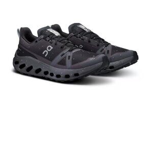 On Women's Cloudsurfer Trail Waterproof Running Shoes Color: Black